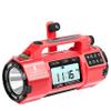 Hand Crank Emergency FM/AM/SW Weather Radio NOAA Alert, USB-C Solar Power, Bright Flashlight with Cell Phone Charger, Timer Clock for Home & Outdoor Hurricane Storm Survival kit view 1