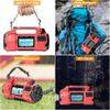 Hand Crank Emergency FM/AM/SW Weather Radio NOAA Alert, USB-C Solar Power, Bright Flashlight with Cell Phone Charger, Timer Clock for Home & Outdoor Hurricane Storm Survival kit view 4