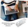 HOMOBABE Desk Laptop Mount Stand 3-Piece Adjustable Metal Holder Tablets Ergonomic Accessory for Home Office Space-Saving Design in Silver view 4