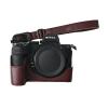 BMAOLLONGB Z6 II Case, Handmade Genuine Real Leather Half Camera Case Bag Cover for Nikon Z5/Z5 II/Z6/Z6 II Bottom Opening Version + Hand Strap (Coffee) view 1
