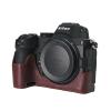 BMAOLLONGB Z6 II Case, Handmade Genuine Real Leather Half Camera Case Bag Cover for Nikon Z5/Z5 II/Z6/Z6 II Bottom Opening Version + Hand Strap (Coffee) view 3