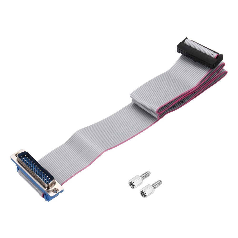 uxcell 26Pin IDC Wire Flat Ribbon Cable DB25 Male to FC-26 Female Connector 2.54mm Pitch 50cm Length
