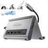 MacBook Pro Docking Station Dual Monitor 4K@60Hz for MacBook Pro/Air M3 Pro/M4, PULWTOP USB C Docking Station Stand Laptop Dock with 2 HDMI, PD, Ethernet, USB A/C 10Gbps, Audio, SD/TF, USB 2.0 view 1