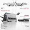 MacBook Pro Docking Station Dual Monitor 4K@60Hz for MacBook Pro/Air M3 Pro/M4, PULWTOP USB C Docking Station Stand Laptop Dock with 2 HDMI, PD, Ethernet, USB A/C 10Gbps, Audio, SD/TF, USB 2.0 view 3