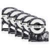 KCMYTONER 5 Pack Compatible for LK-6WBN LC-6WBN SS24KW Black on White 24mm 1" x 26' Label Tape Used in LW600P LW700 LW900 LW1000P Label Makers view 1