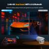 Projector with WiFi and Bluetooth, Mini Projector, 4K 1080P Support Portable Wireless Movie Projectors 220 Rotatable 130'' Screen Auto Keystone Compatible with HDMI/iPhone/TV Stick for Bedroom Indoor view 4