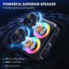 Bluetooth Speaker with 2 Wireless Microphones - Big Party Speaker for Adults Kids Karaoke with Lights - Portable Rechargeable Floorstanding Speakers Support TWS/AUX/USB/TF Card for Home Party Gift view 3