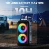 Bluetooth Speaker with 2 Wireless Microphones - Big Party Speaker for Adults Kids Karaoke with Lights - Portable Rechargeable Floorstanding Speakers Support TWS/AUX/USB/TF Card for Home Party Gift view 4