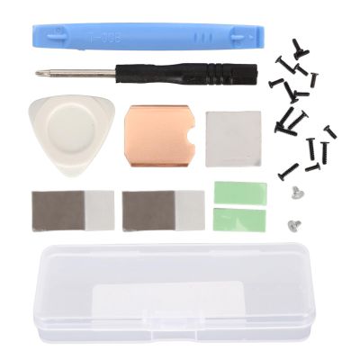 SSD Heatsink Thermal Pad Copper Cooling Kit for Steam Deck and ROG All with 0.5mm Copper Heatsink 3 Silicone Pads 2 Phase Change Pads Pry Tools