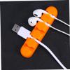 DIYEAH 2pcs Desk Cord Holder Cable Covers Cable Organizer for Home Office Self-Adhesive Cord Management Sticker Silicone Safe Wall Mounting view 4