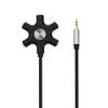 3.5mm Multi Headphone Audio Splitter 5-Jack Female Connector Adapter with 3.5mm Stereo Cable 20cm & 100cm, 3-in-1Pack view 2