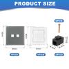 MECCANIXITY 1 Pack Ethernet Wall Plate, 2 Port Cat 6 Ethernet Wall Outlet Jack with Cat6 Black RJ45 Coupler for Home Office, Gray view 2