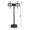 Monitor Bracket,TV Drop Bottom Bracket Base Movable TV cart Base Shelf view 3