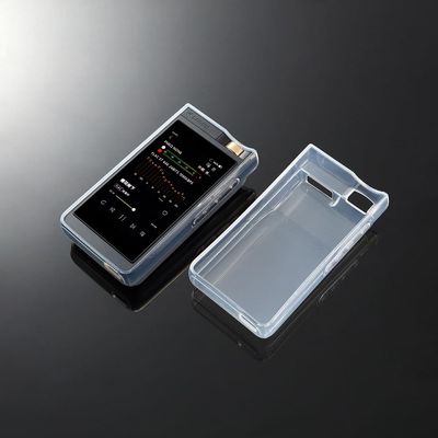 AudioPartner Soft Clear TPU Protective Shell Skin Case Cover and Front Screen Protector Tempered Glass Film for Lotoo PAW GT2 (Clear case and Glass)