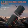 CYBORIS 2 in 1 Portable Splittable 40W Dual Bluetooth Speaker, Waterproof Split Wireless Speaker V5.3 with Deep Bass Loud Stereo Sound, 24H Playtime, True Wireless Pairing for Home, Outdoor or Travel view 3
