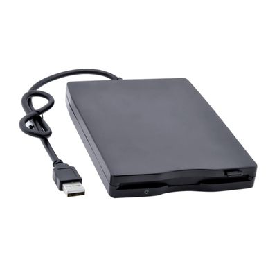 Operitacx Portable USB External Floppy Disk Drive for Easy Data Transfer Compatible with Operating Systems Design for Travel Convenience Black Finish