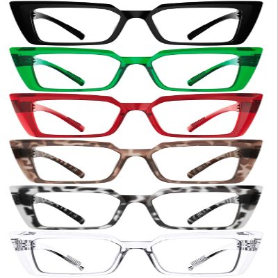 Eyekepper Oversize Metalless Screwless Blue Light Blocking Reading Glasses Women - 6 Pack Large Frame Computer Readers +2.75