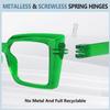 Eyekepper Oversize Metalless Screwless Blue Light Blocking Reading Glasses Women - 6 Pack Large Frame Computer Readers +2.75 view 4
