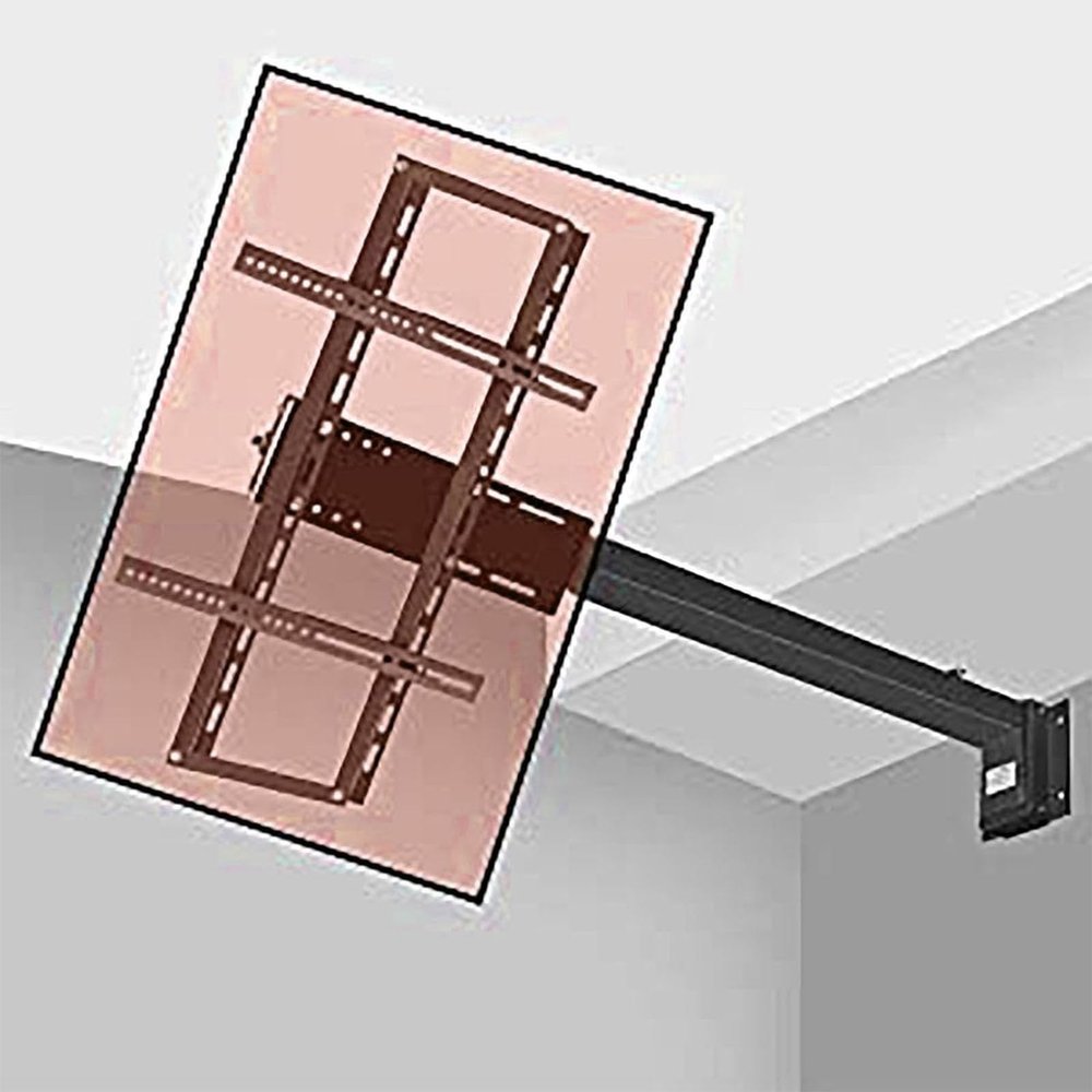 LIUZQWAED TV Floor Stand - Electric TV Ceiling Mount, Fits 32-75 Inch TVs Tv Wall Mount, Motorized TV Mount Lift with Remote Control, Height Adjustable, Roof Hanging TV Mount Bracket
