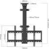 LIUZQWAED TV Floor Stand - Electric TV Ceiling Mount, Fits 32-75 Inch TVs Tv Wall Mount, Motorized TV Mount Lift with Remote Control, Height Adjustable, Roof Hanging TV Mount Bracket view 2