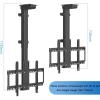 LIUZQWAED TV Floor Stand - Electric TV Ceiling Mount, Fits 32-75 Inch TVs Tv Wall Mount, Motorized TV Mount Lift with Remote Control, Height Adjustable, Roof Hanging TV Mount Bracket view 3