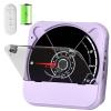 ENVYCLOUD Portable CD Player Bluetooth Rechargeable, Wireless Mini Desktop for Home with HiFi Speaker, Cute CD Player Remote Control, Supports CD/FM Radio/USB/AUX/Timer/Repeat, Purple view 1