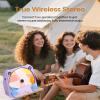 ENVYCLOUD Portable CD Player Bluetooth Rechargeable, Wireless Mini Desktop for Home with HiFi Speaker, Cute CD Player Remote Control, Supports CD/FM Radio/USB/AUX/Timer/Repeat, Purple view 4