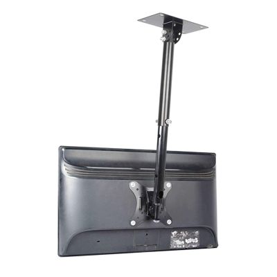 LIUZQWAED Telescopic Rotating LCD TV Ceiling Bracket - Adjustable Tilt Ceiling TV Mount, for 12-27 Inch TV Wall Mount, Max VESA 200x200mm, Multiple Height Options TV Stand(2.5M)