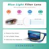 Eyekepper Oversized Reading Glasses Square Large Blue Light Readers for Men Women - Blue +2.50 view 4