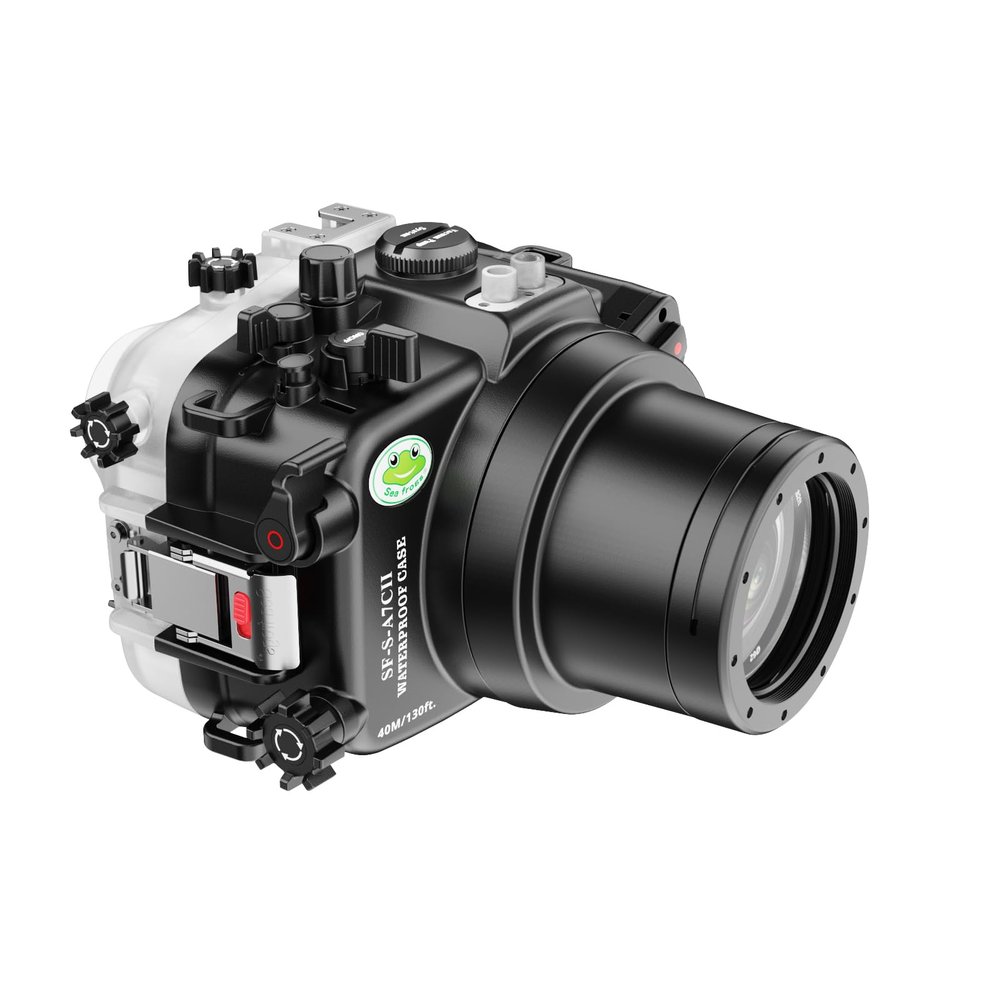 Sea Frogs Underwater Camera Housing Case, 40M/130FT Waterproof Case, Kit for Sony A7CII and A7CR Camera (A7CII/CR (28-70MM))