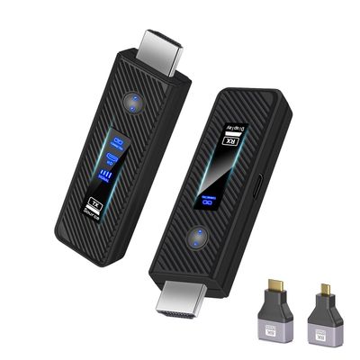 Fanktoo 2025 Upgraded Wireless HDMI Transmitter and Receiver 165FT/50M, Wireless HDMI Extender kit for 4K@30Hz Input, 1080P@60Hz Output, 5.8G+2.4G high-Speed Transmission Support laptops, PC, Camera