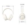 BYDGUMEI L50 Noise-Cancelling Headphones, Wireless Over-Ear Bluetooth Headphones, 50-Hour Playback Time, High-Resolution Audio, Bass, Memory Foam Ear Cups, Travel, Office, USB-C Charging (White) view 2