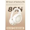 BYDGUMEI L50 Noise-Cancelling Headphones, Wireless Over-Ear Bluetooth Headphones, 50-Hour Playback Time, High-Resolution Audio, Bass, Memory Foam Ear Cups, Travel, Office, USB-C Charging (White) view 4