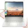 HP 2025 Upgraded Laptop with Microsoft Office and 1TB Cloud Storage (1-Year) | 14 inch HD Computer | 4GB RAM | 128GB SSD + 128GB Portable SSD | Intel 4-Core CPU | Webcam | Windows 11 | LE Bundle view 1
