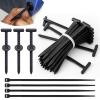 40 PCS Grip Auto Zip Tie Buckles, Nylon Universal Cable Tie Buckle, Snap Fit Nylon Fastening Clips, Self-Locking Non-Slip UV-Resistant Fasteners for Car Daily Repair, Home & Outdoor Fixing view 1