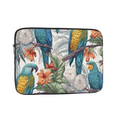 15 Inch Laptop Sleeve Bag Waterproof Shockproof Laptop Case Bag Parrots On Branches Computer Skin Bags Lightweight Tablet Carrying Case