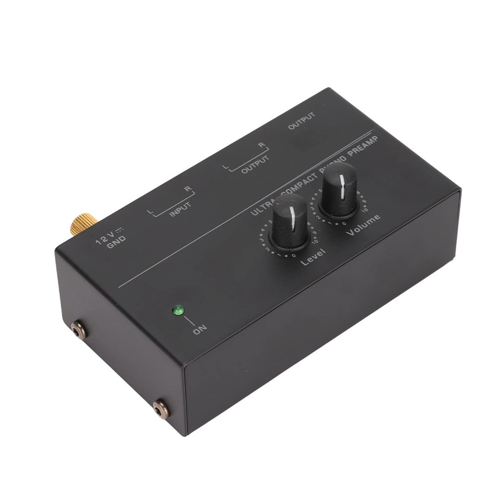 PP500 Phono Preamp Low Noise Stereo Input Output Sensitive Record Player Preamplifier for Turntable Fans (US Plug)