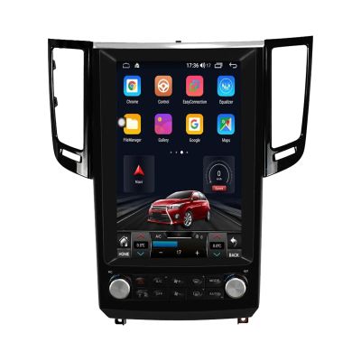 Android 14 Radio Stereo Upgrade for Infiniti Fx30 Fx35 Fx37 Fx50 2009-2013 Qx70 2013-2016 12.1" Tesla Screen Navigation Built in CarPlay 4G SWC/Wi-Fi/FM/DSP (6+128GB)