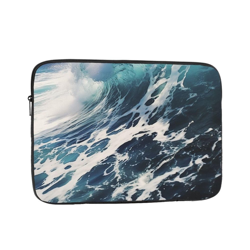 17 Inch Laptop Sleeve Bag Waterproof Shockproof Laptop Case Bag Beach Foam Wave Computer Skin Bags Lightweight Tablet Carrying Case
