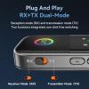 2-in-1 Bluetooth 5.2 Transmitter Receiver for TV/Airplane/Gym/Planes/Boat, Dual Link aptX Adaptive Low Latency Audio Adapter, Wireless Converter for 3.5mm Aux Jack, Supports 2 Headphones view 3