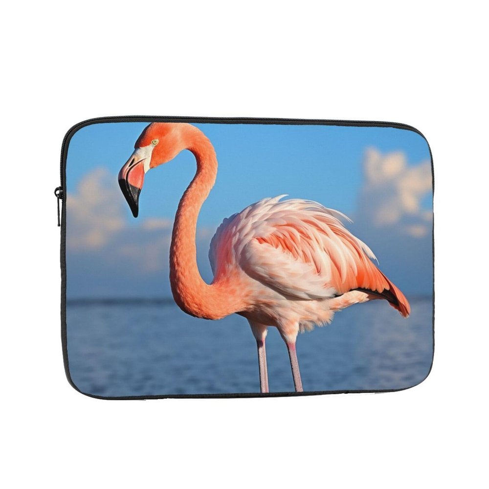 12 Inch Laptop Sleeve Bag Waterproof Shockproof Laptop Case Bag Flamingo in Water Ripple Computer Skin Bags Lightweight Tablet Carrying Case