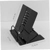 HOMSFOU Adjustable Metal Reading Shelf Myopia Prevention Bracket Portable Book Stand for Home and Outdoor Use for Tablets and Textbooks Lightweight and Black view 2