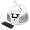 Portable CD Player Boombox with Bluetooth, FM Radio, USB Playback, Stereo Sound, Remote Control, Home Stereo Music System for Seniors and Family Gatherings (White) view 1