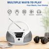Portable CD Player Boombox with Bluetooth, FM Radio, USB Playback, Stereo Sound, Remote Control, Home Stereo Music System for Seniors and Family Gatherings (White) view 2