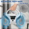Portable CD Player Boombox with Bluetooth, FM Radio, USB Playback, Stereo Sound, Remote Control, Home Stereo Music System for Seniors and Family Gatherings (White) view 4