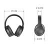 BYDGUMEI L50 Noise-Cancelling Headphones, Wireless Over-Ear Bluetooth Headphones, 50-Hour Playback Time, High-Resolution Audio, Bass, Memory Foam Ear Cups, Travel, Office, USB-C Charging (Black) view 2