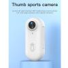 Small Sport Camera, 8MP 4K Video 30FPS, 120 Degree Wide Angle Lens, Pet Collar, Wireless Fidelity Smartphone Connection, Loop Recording (White) view 3