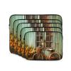 12 Inch Laptop Sleeve Bag Waterproof Shockproof Laptop Case Bag Vintage Window with Bicycle Computer Skin Bags Lightweight Tablet Carrying Case view 2