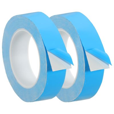 PATIKIL 2 Rolls Thermal Adhesive Tape 25mx30mmx0.2mm Double Side Blue