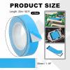 PATIKIL 2 Rolls Thermal Adhesive Tape 25mx30mmx0.2mm Double Side Blue view 2
